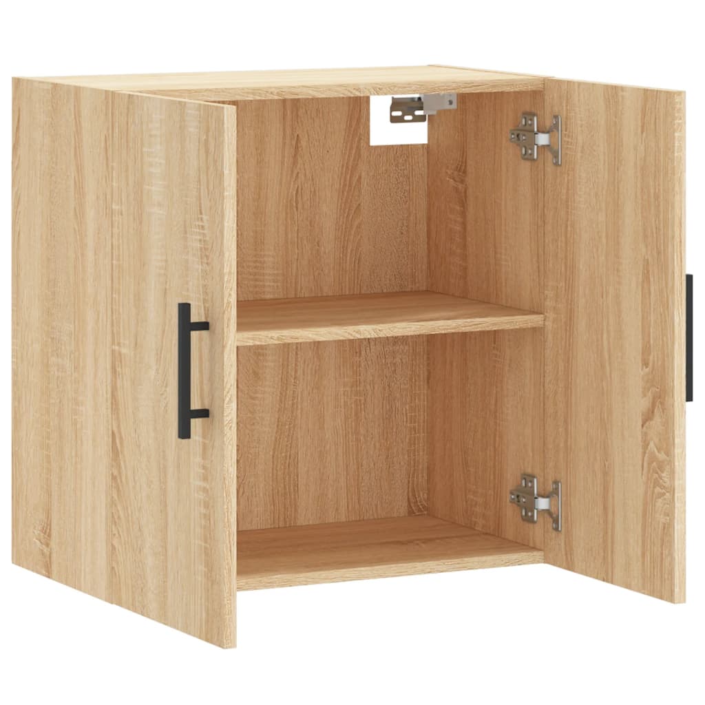 Wandkast 60x31x60 cm bewerkt hout sonoma eikenkleurig is nu te koop bij PeponiXL, paradijselijk wonen!