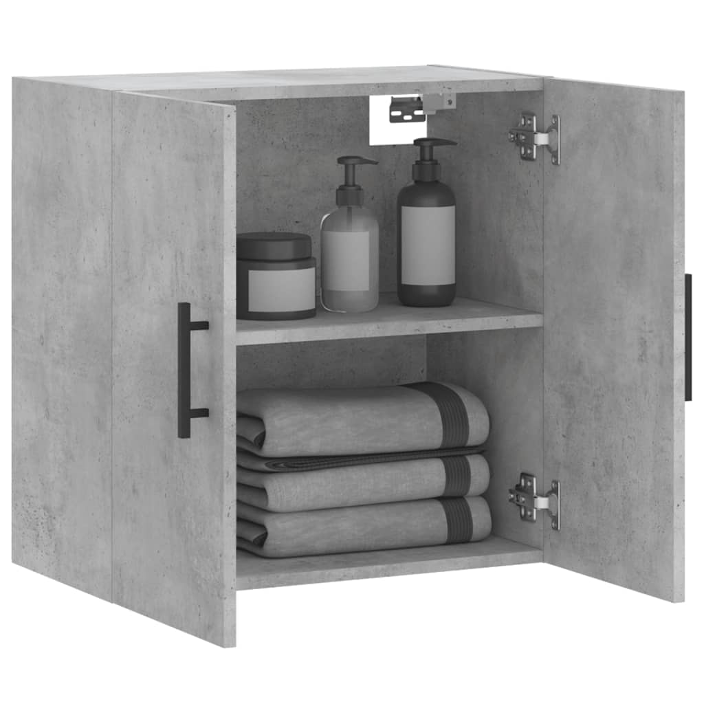 Wandkast 60x31x60 cm bewerkt hout betongrijs is nu te koop bij PeponiXL, paradijselijk wonen!