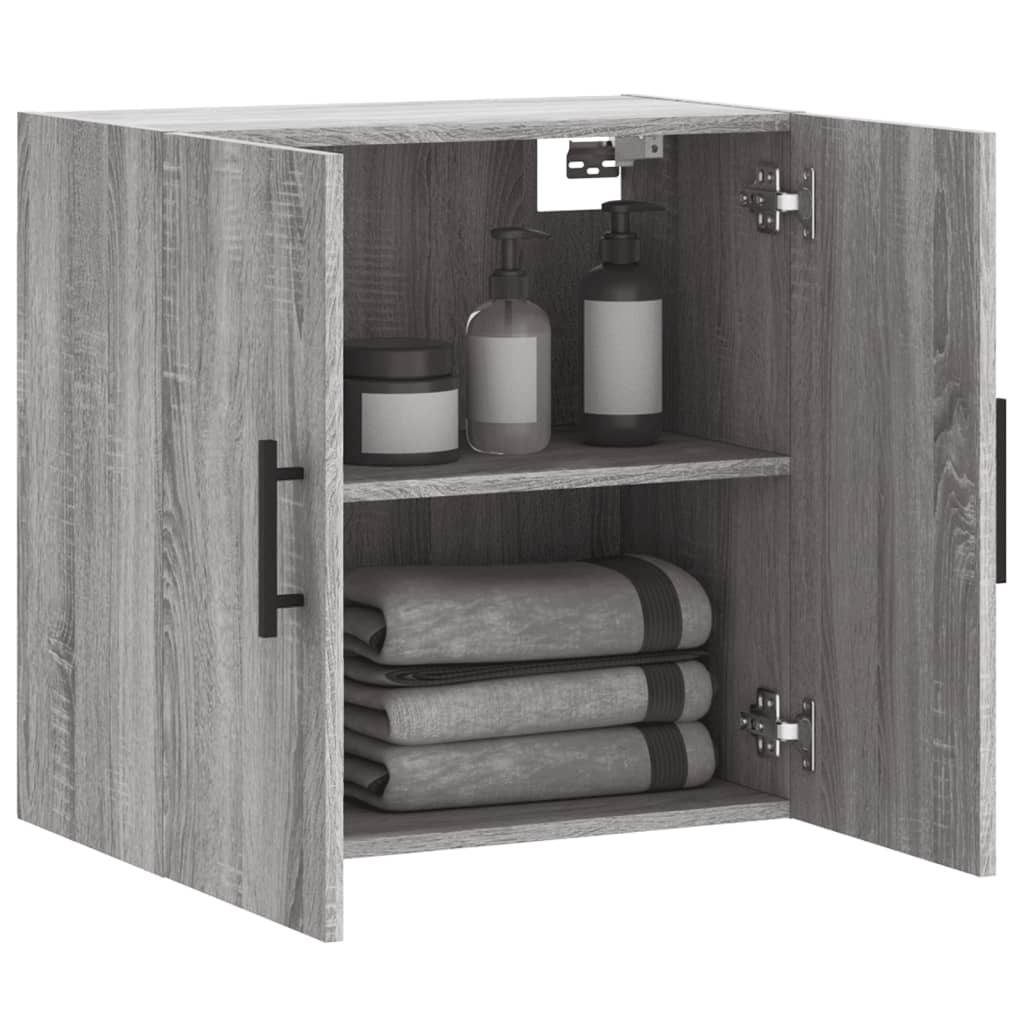 Wandkast 60x31x60 cm bewerkt hout grijs sonoma eikenkleurig is nu te koop bij PeponiXL, paradijselijk wonen!