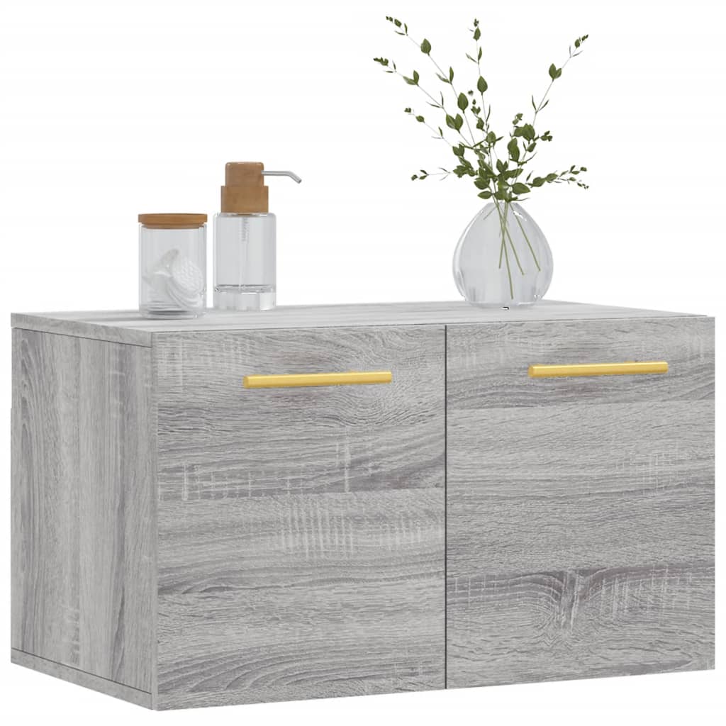 Wandkast 60x36,5x35 cm bewerkt hout grijs sonoma eikenkleurig is nu te koop bij PeponiXL, paradijselijk wonen!