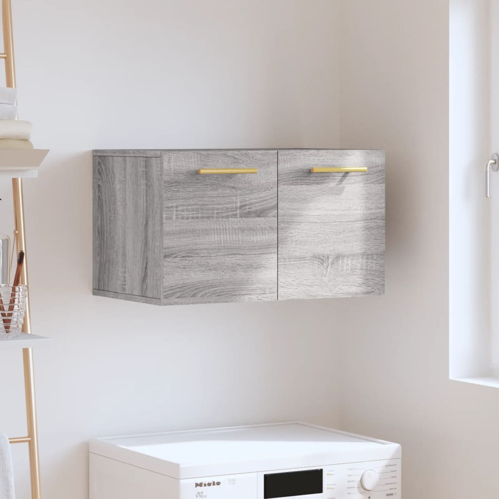 Wandkast 60x36,5x35 cm bewerkt hout grijs sonoma eikenkleurig is nu te koop bij PeponiXL, paradijselijk wonen!