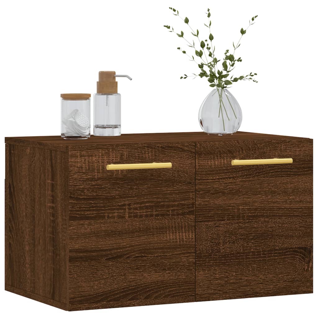 Wandkast 60x36,5x35 cm bewerkt hout bruin eikenkleur is nu te koop bij PeponiXL, paradijselijk wonen!