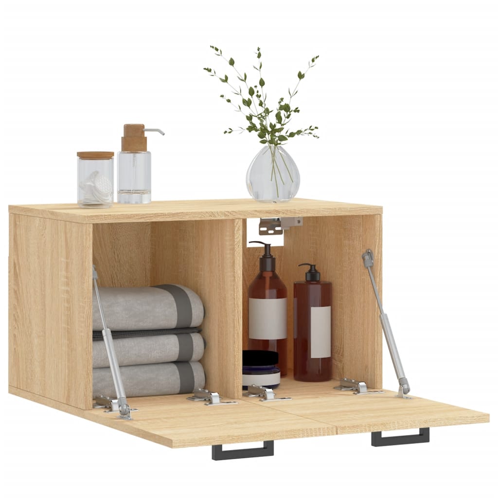 Wandkast 60x36,5x35 cm bewerkt hout sonoma eikenkleurig is nu te koop bij PeponiXL, paradijselijk wonen!
