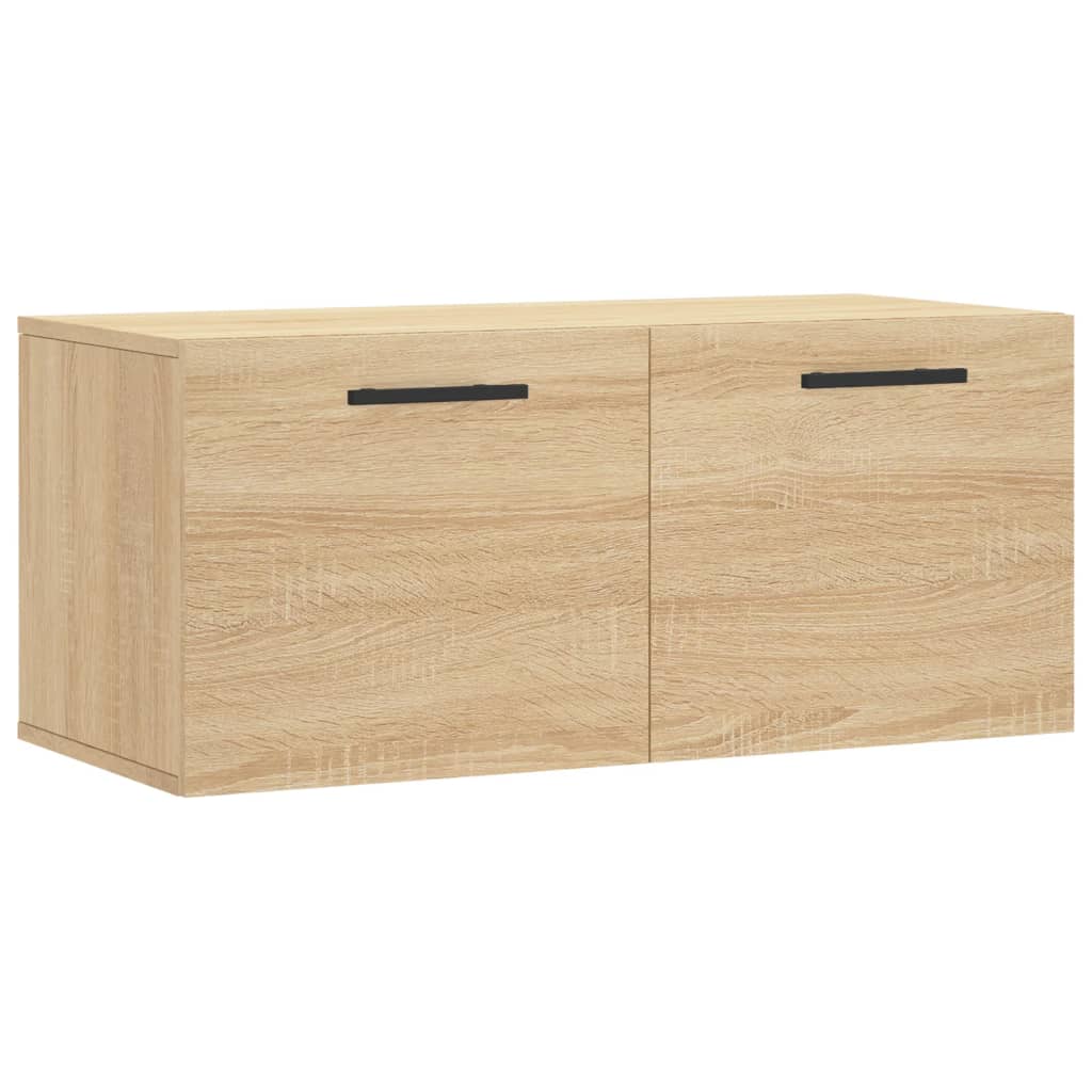 Wandkast 80x36,5x35 cm bewerkt hout sonoma eikenkleurig is nu te koop bij PeponiXL, paradijselijk wonen!