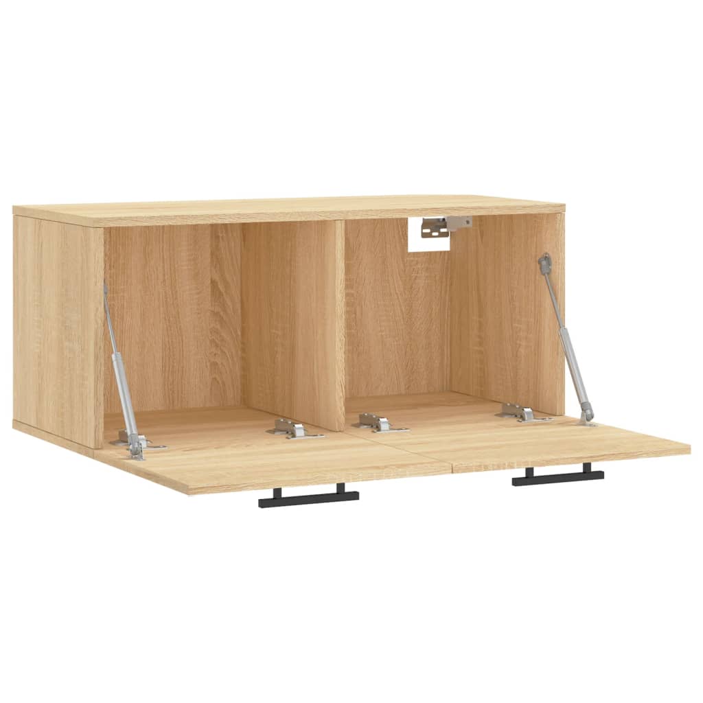Wandkast 80x36,5x35 cm bewerkt hout sonoma eikenkleurig is nu te koop bij PeponiXL, paradijselijk wonen!