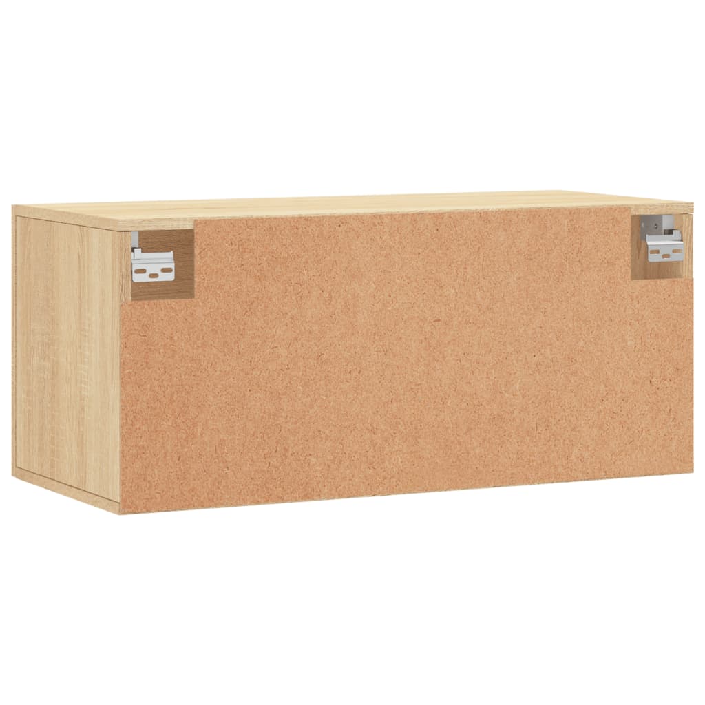 Wandkast 80x36,5x35 cm bewerkt hout sonoma eikenkleurig is nu te koop bij PeponiXL, paradijselijk wonen!