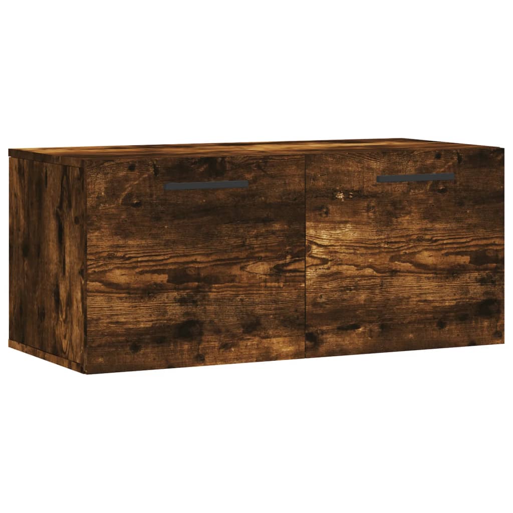 Wandkast 80x36,5x35 cm bewerkt hout gerookt eikenkleurig is nu te koop bij PeponiXL, paradijselijk wonen!