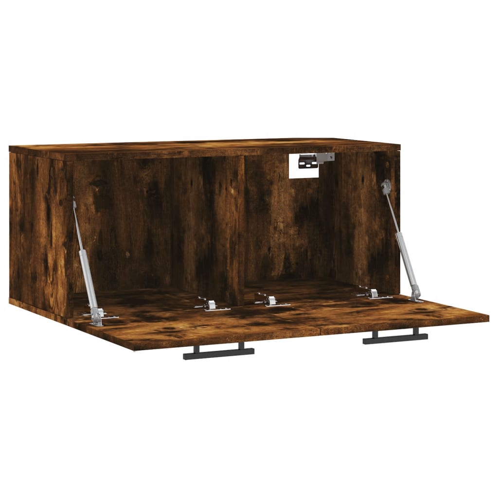 Wandkast 80x36,5x35 cm bewerkt hout gerookt eikenkleurig is nu te koop bij PeponiXL, paradijselijk wonen!