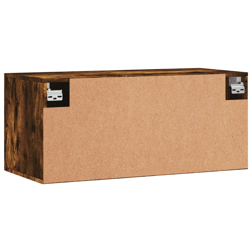Wandkast 80x36,5x35 cm bewerkt hout gerookt eikenkleurig is nu te koop bij PeponiXL, paradijselijk wonen!