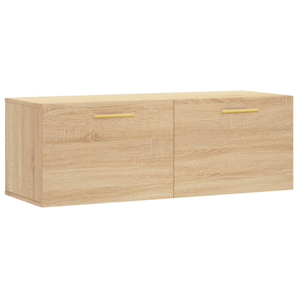 Wandkast 100x36,5x35 cm bewerkt hout sonoma eikenkleurig is nu te koop bij PeponiXL, paradijselijk wonen!