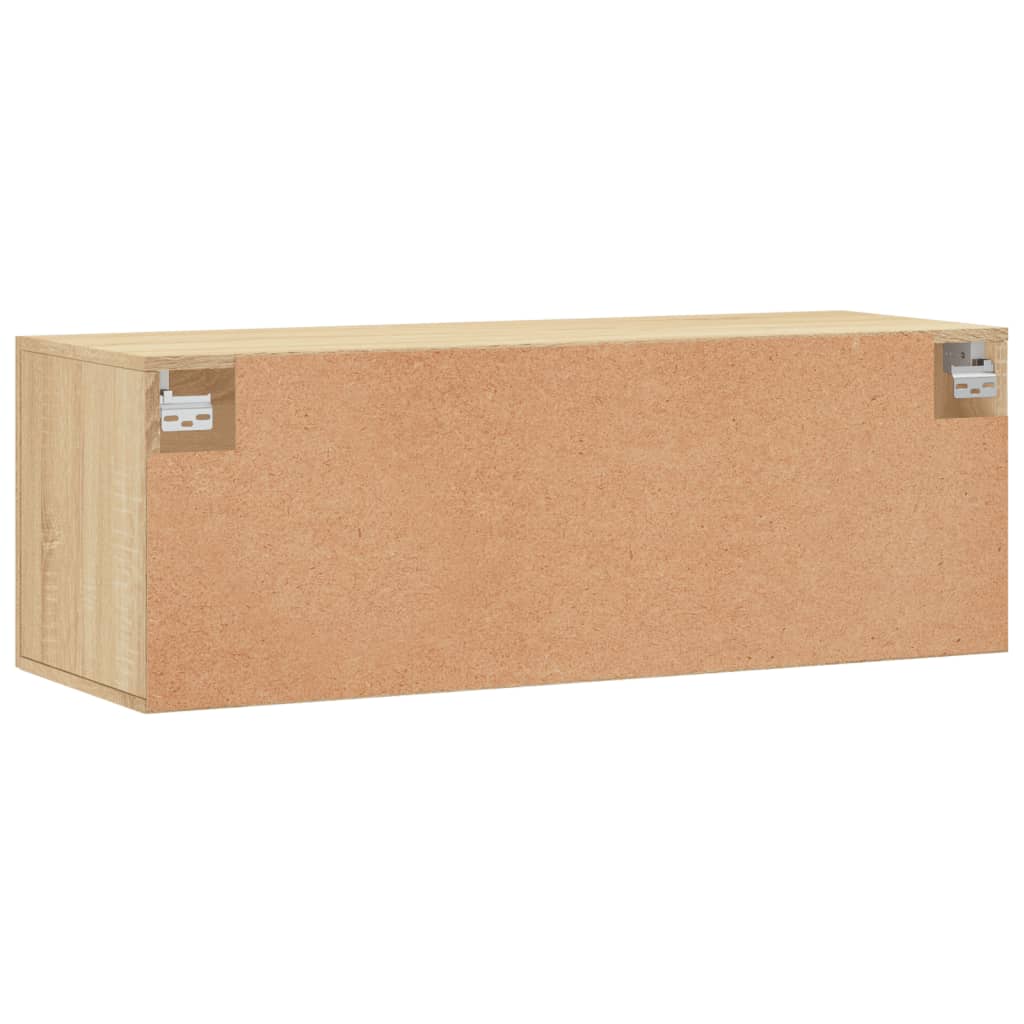 Wandkast 100x36,5x35 cm bewerkt hout sonoma eikenkleurig is nu te koop bij PeponiXL, paradijselijk wonen!