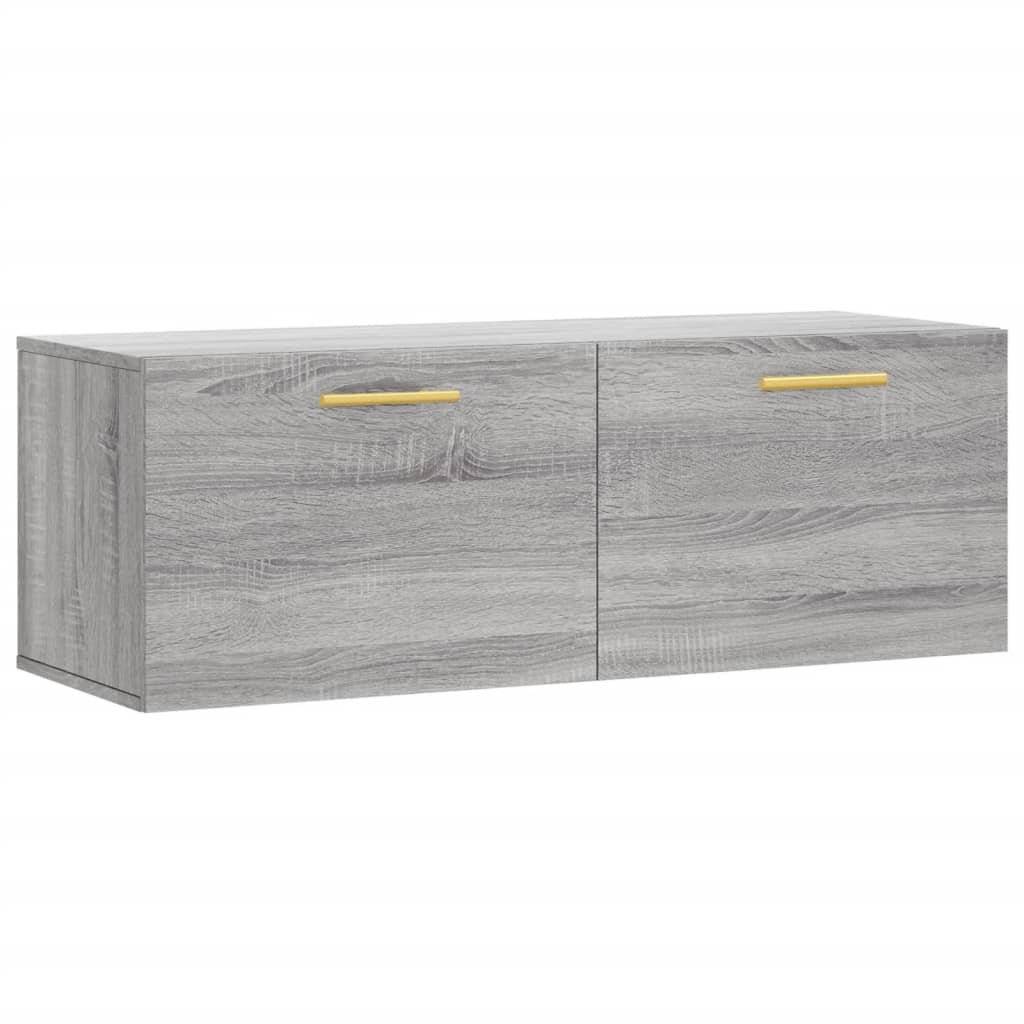 Wandkast 100x36,5x35 cm bewerkt hout grijs sonoma eikenkleurig is nu te koop bij PeponiXL, paradijselijk wonen!