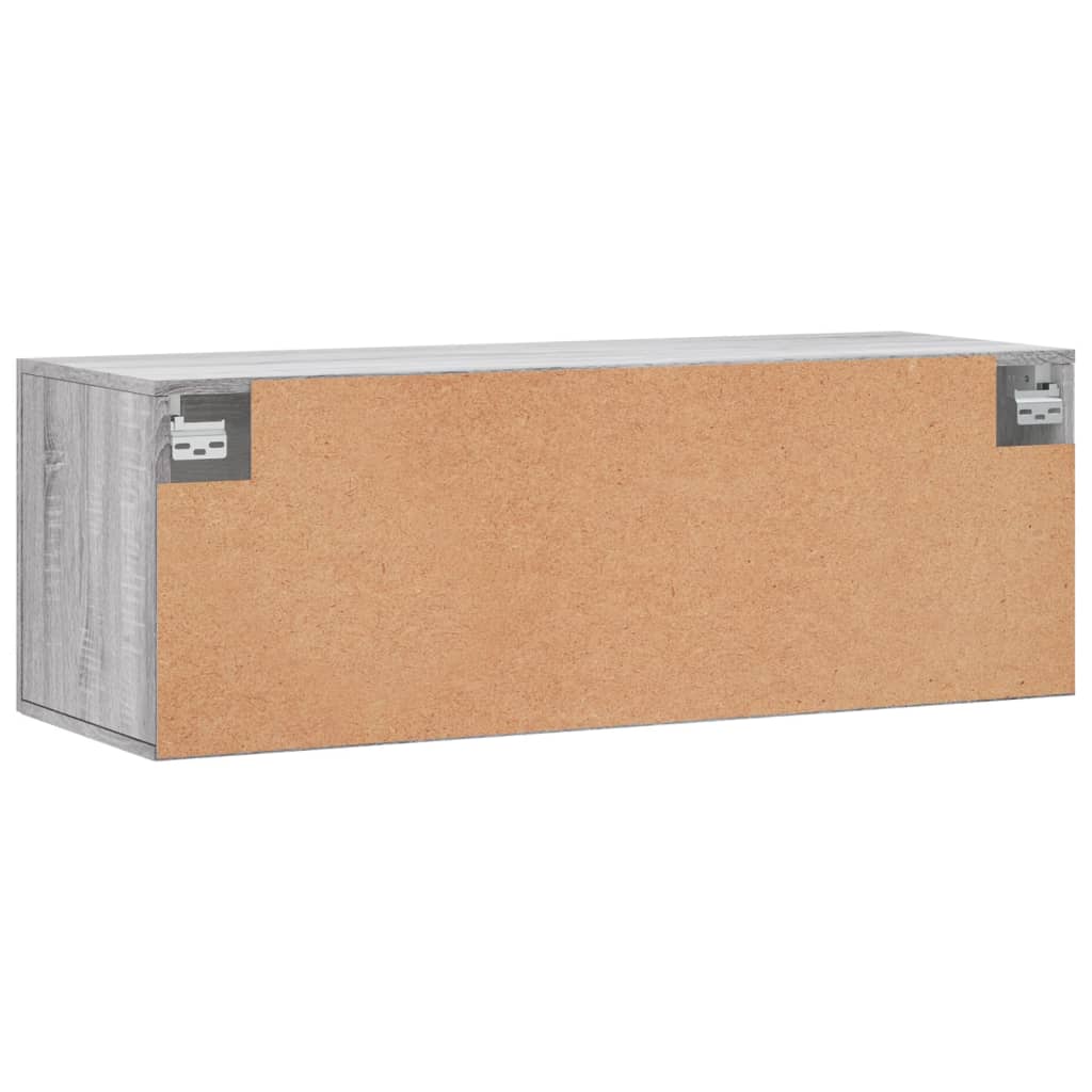 Wandkast 100x36,5x35 cm bewerkt hout grijs sonoma eikenkleurig is nu te koop bij PeponiXL, paradijselijk wonen!