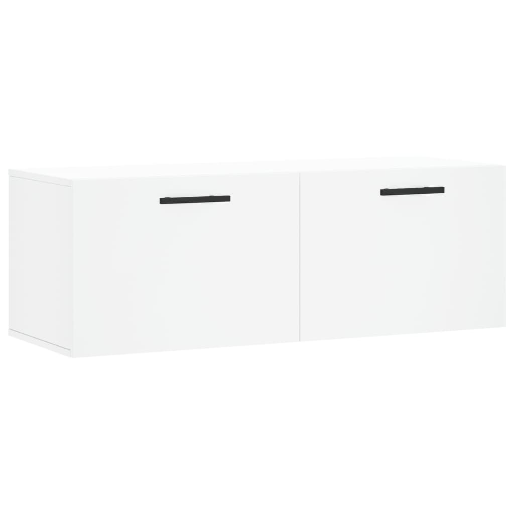 Wandkast 100x36,5x35 cm bewerkt hout wit is nu te koop bij PeponiXL, paradijselijk wonen!