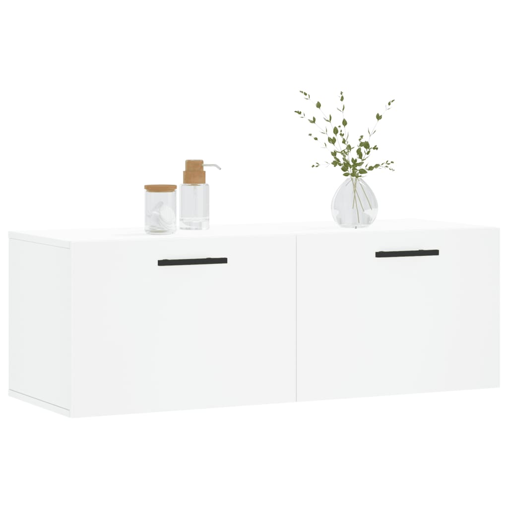 Wandkast 100x36,5x35 cm bewerkt hout wit is nu te koop bij PeponiXL, paradijselijk wonen!