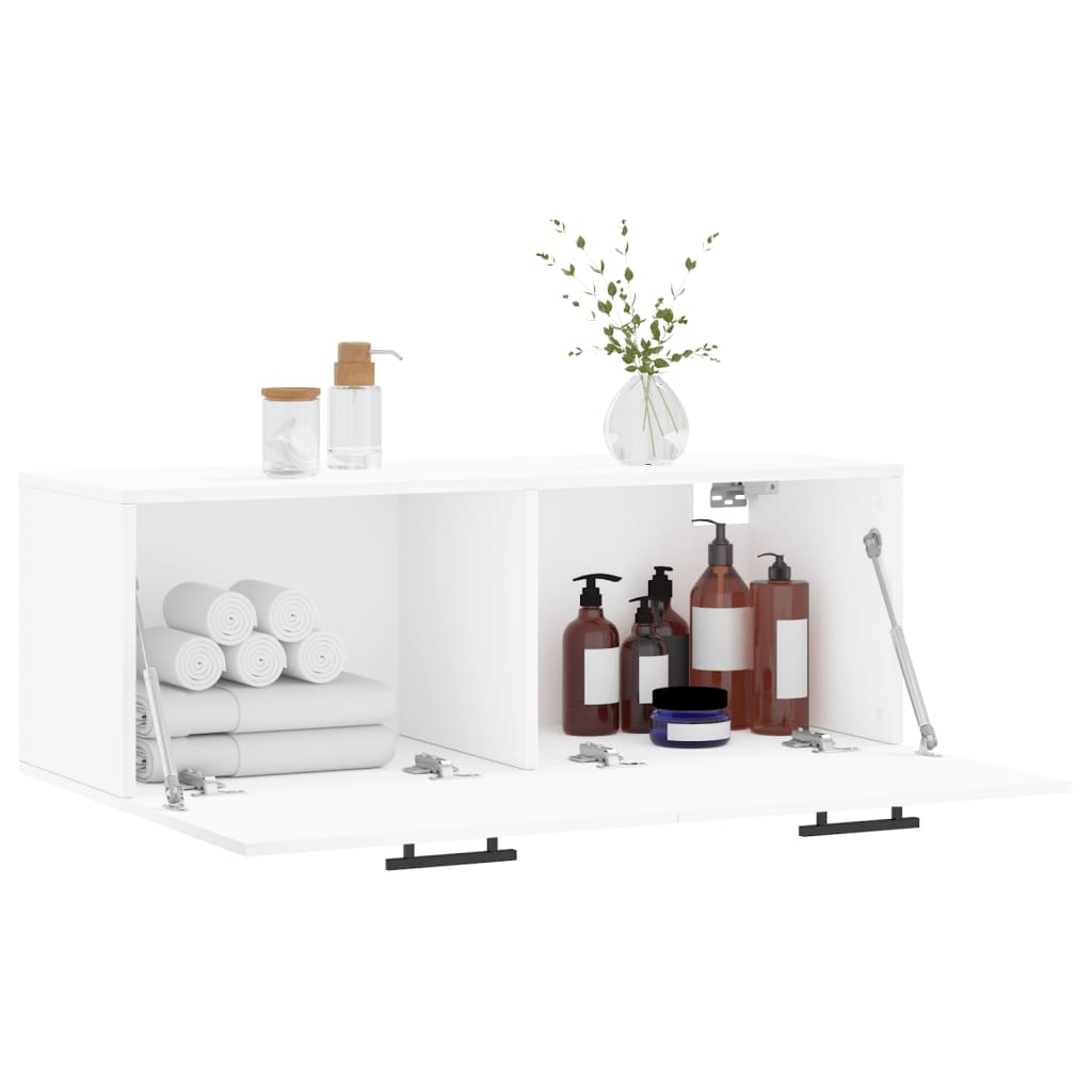 Wandkast 100x36,5x35 cm bewerkt hout wit is nu te koop bij PeponiXL, paradijselijk wonen!