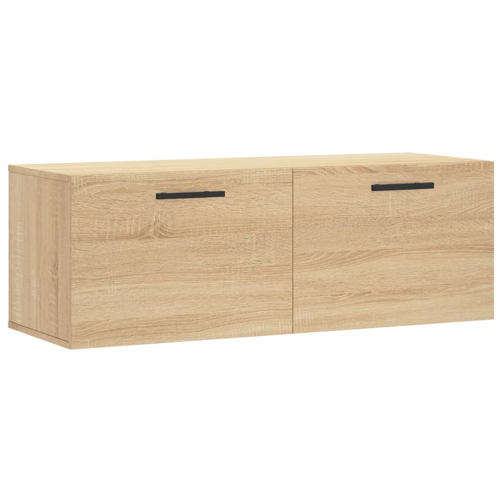 Wandkast 100x36,5x35 cm bewerkt hout sonoma eikenkleurig is nu te koop bij PeponiXL, paradijselijk wonen!