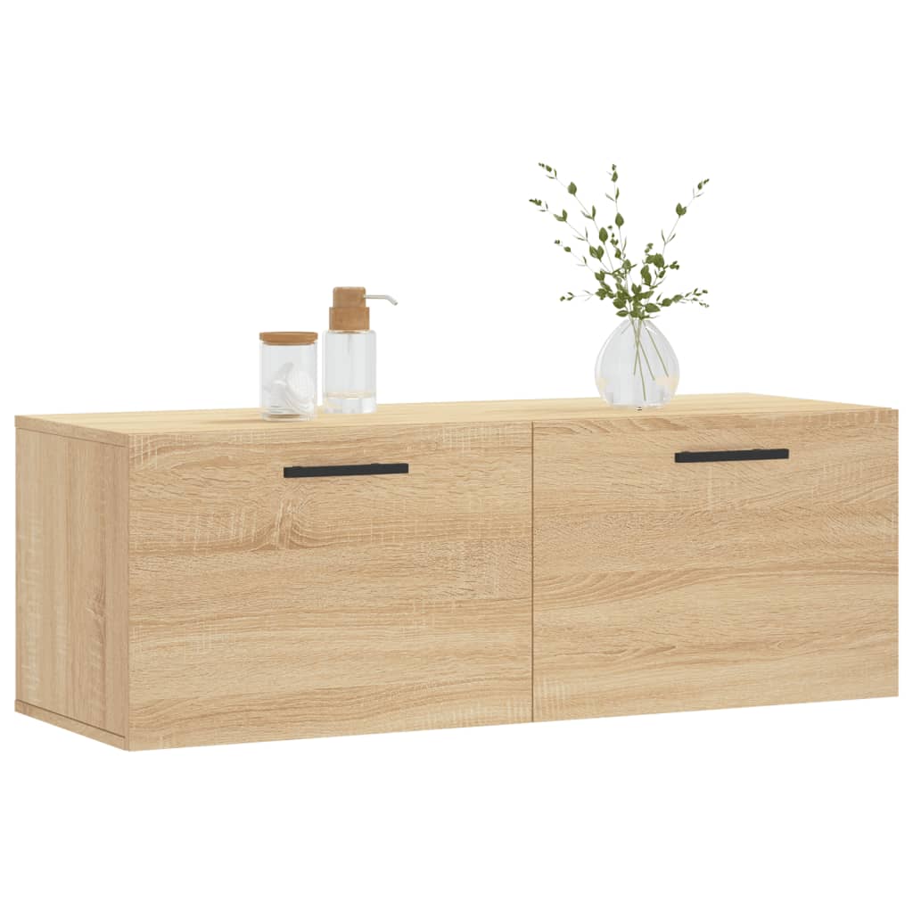 Wandkast 100x36,5x35 cm bewerkt hout sonoma eikenkleurig is nu te koop bij PeponiXL, paradijselijk wonen!