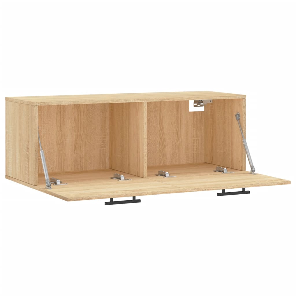 Wandkast 100x36,5x35 cm bewerkt hout sonoma eikenkleurig is nu te koop bij PeponiXL, paradijselijk wonen!