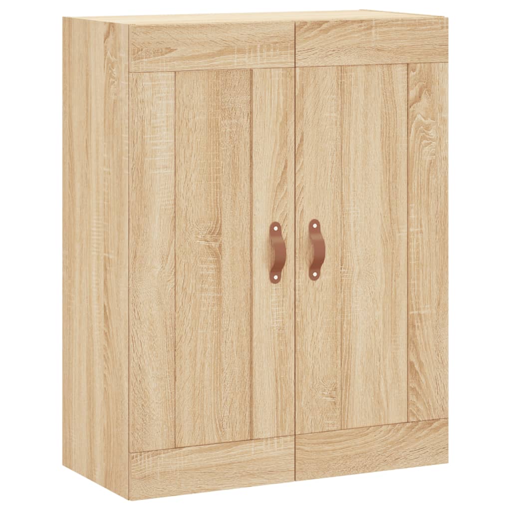 Wandkast 69,5x34x90 cm bewerkt hout sonoma eikenkleurig is nu te koop bij PeponiXL, paradijselijk wonen!