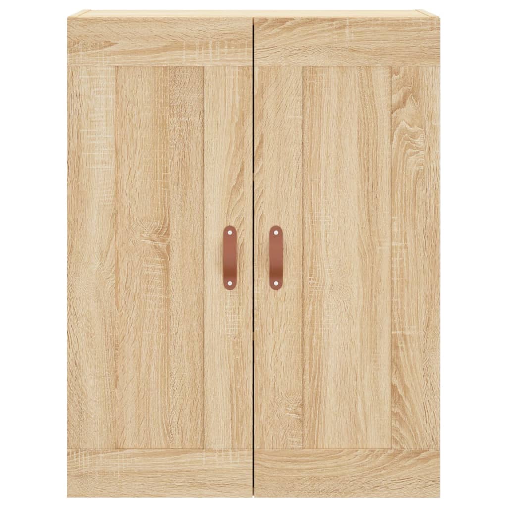 Wandkast 69,5x34x90 cm bewerkt hout sonoma eikenkleurig is nu te koop bij PeponiXL, paradijselijk wonen!