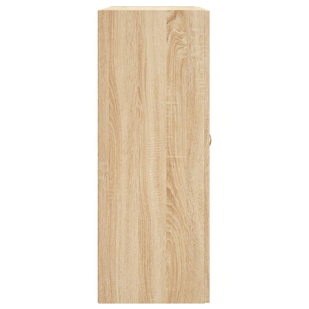 Wandkast 69,5x34x90 cm bewerkt hout sonoma eikenkleurig is nu te koop bij PeponiXL, paradijselijk wonen!