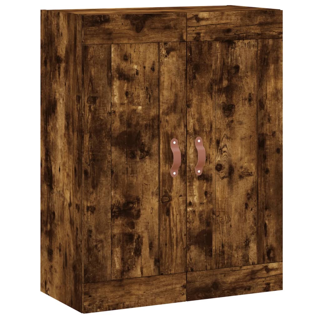 Wandkast 69,5x34x90 cm bewerkt hout gerookt eikenkleurig is nu te koop bij PeponiXL, paradijselijk wonen!