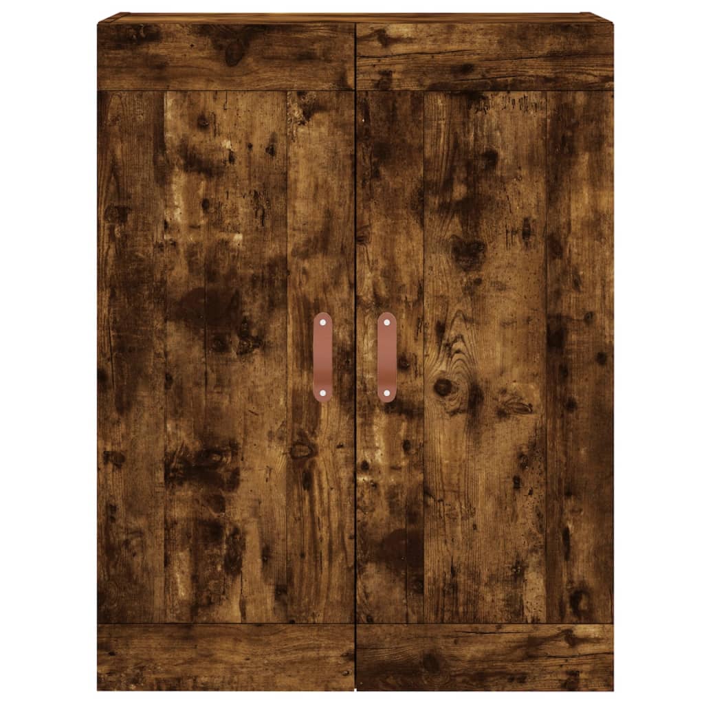 Wandkast 69,5x34x90 cm bewerkt hout gerookt eikenkleurig is nu te koop bij PeponiXL, paradijselijk wonen!