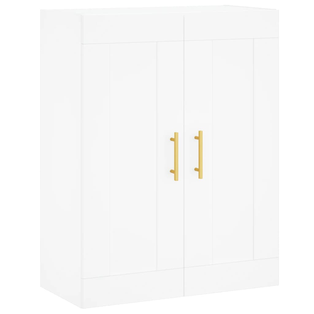 Wandkast 69,5x34x90 cm bewerkt hout wit is nu te koop bij PeponiXL, paradijselijk wonen!