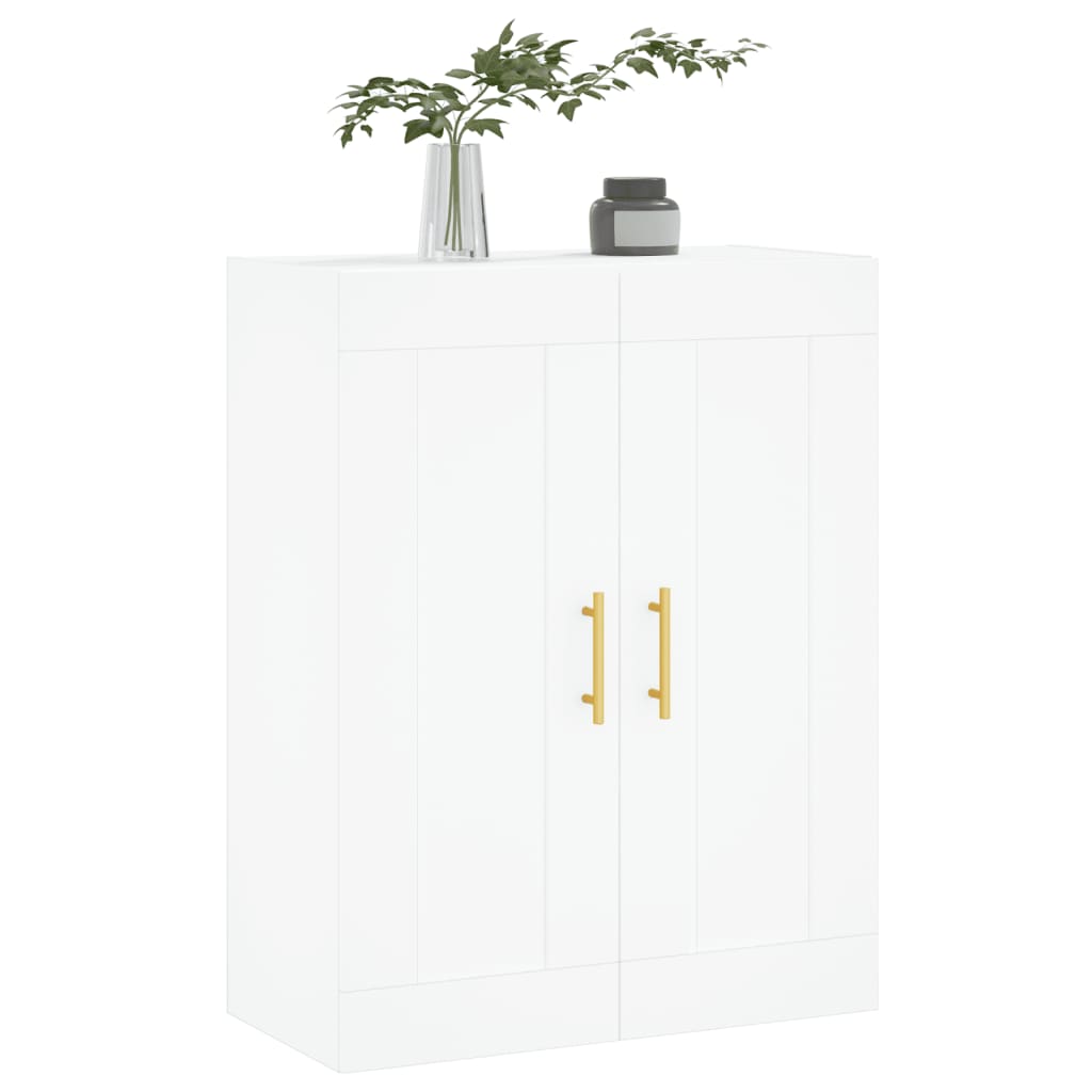 Wandkast 69,5x34x90 cm bewerkt hout wit is nu te koop bij PeponiXL, paradijselijk wonen!