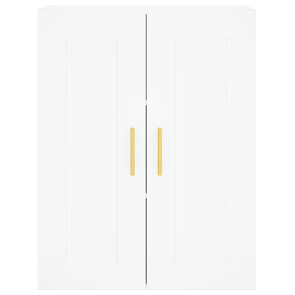 Wandkast 69,5x34x90 cm bewerkt hout wit is nu te koop bij PeponiXL, paradijselijk wonen!
