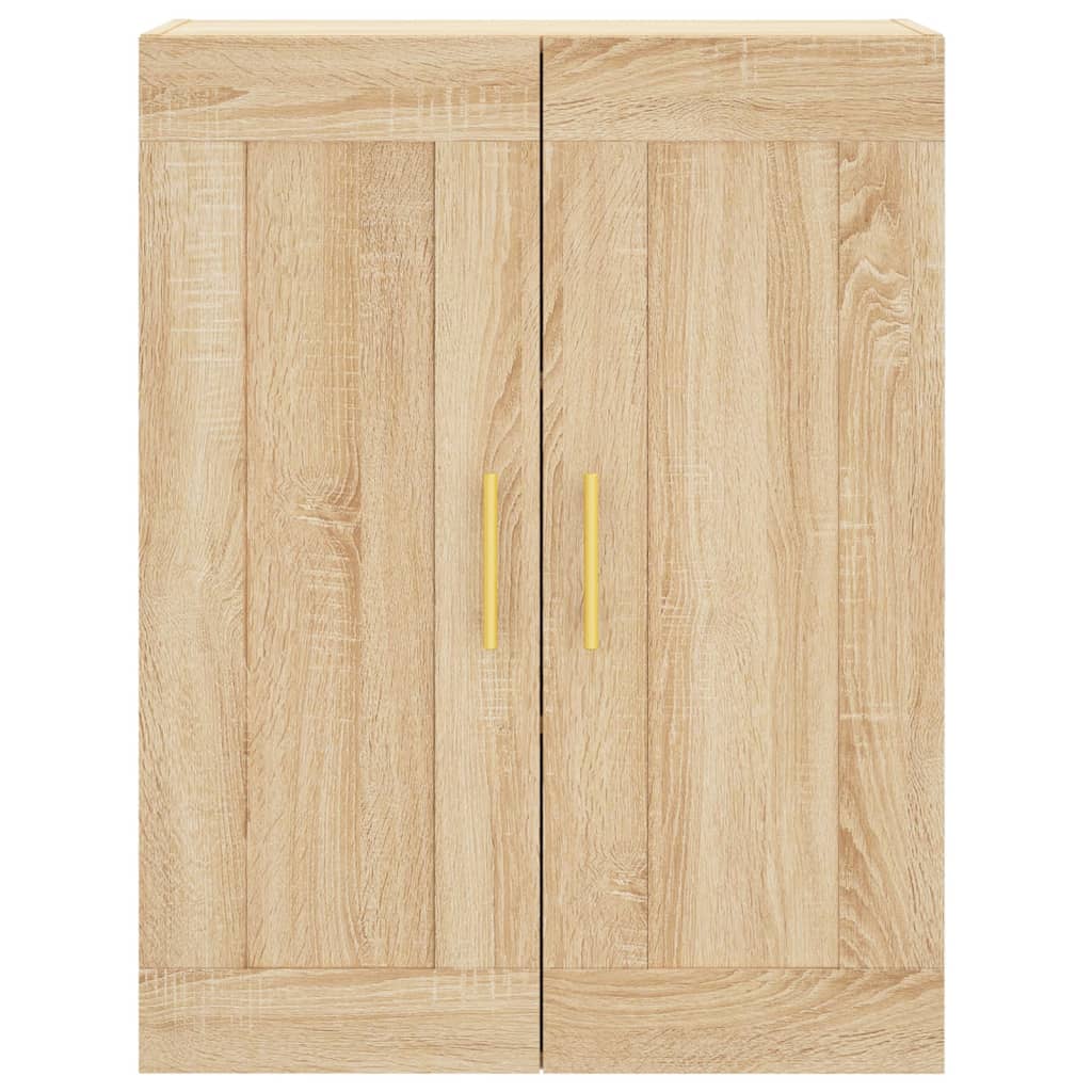 Wandkast 69,5x34x90 cm bewerkt hout sonoma eikenkleurig is nu te koop bij PeponiXL, paradijselijk wonen!