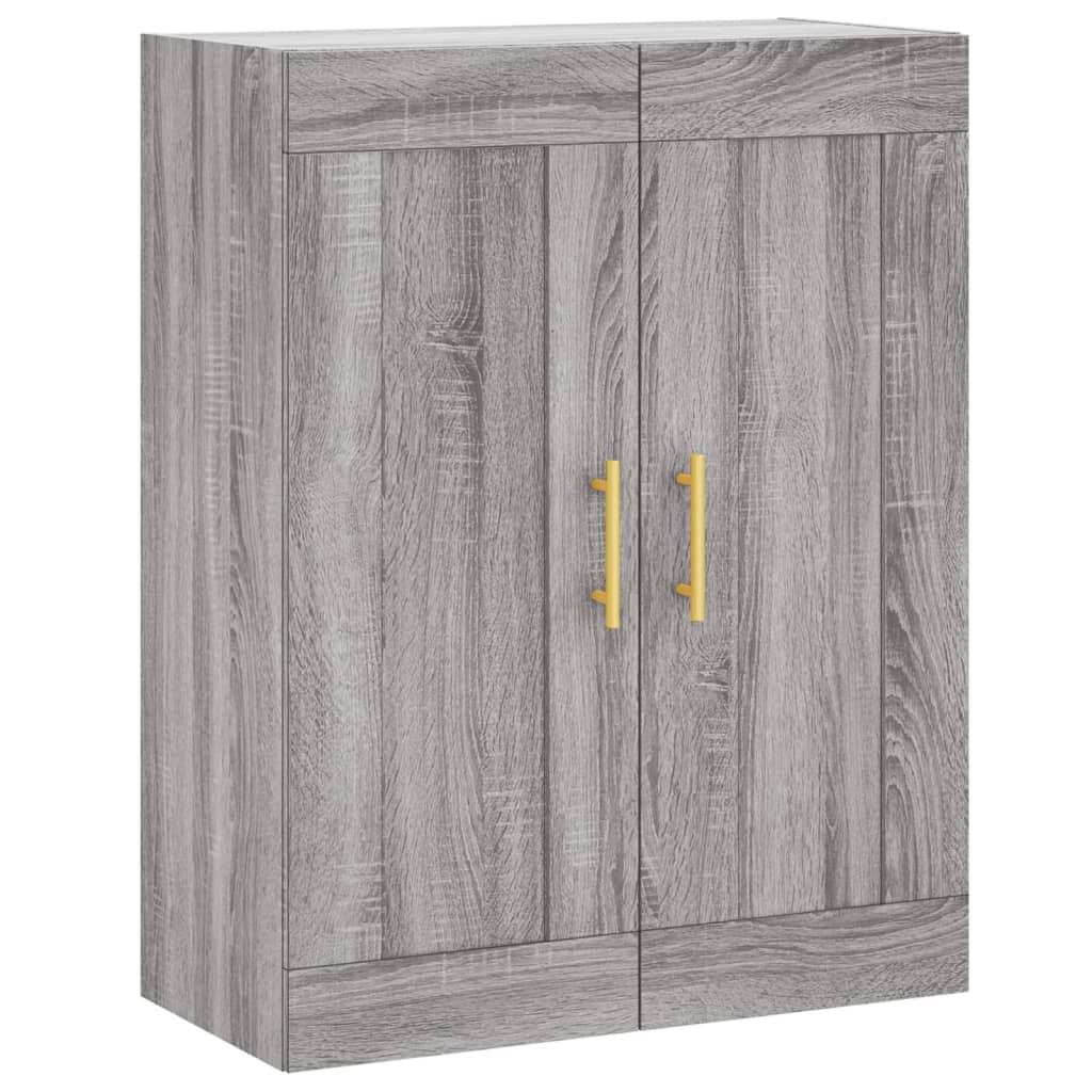 Wandkast 69,5x34x90 cm bewerkt hout grijs sonoma eikenkleurig is nu te koop bij PeponiXL, paradijselijk wonen!