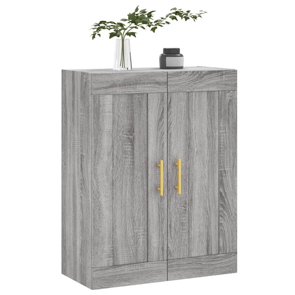 Wandkast 69,5x34x90 cm bewerkt hout grijs sonoma eikenkleurig is nu te koop bij PeponiXL, paradijselijk wonen!