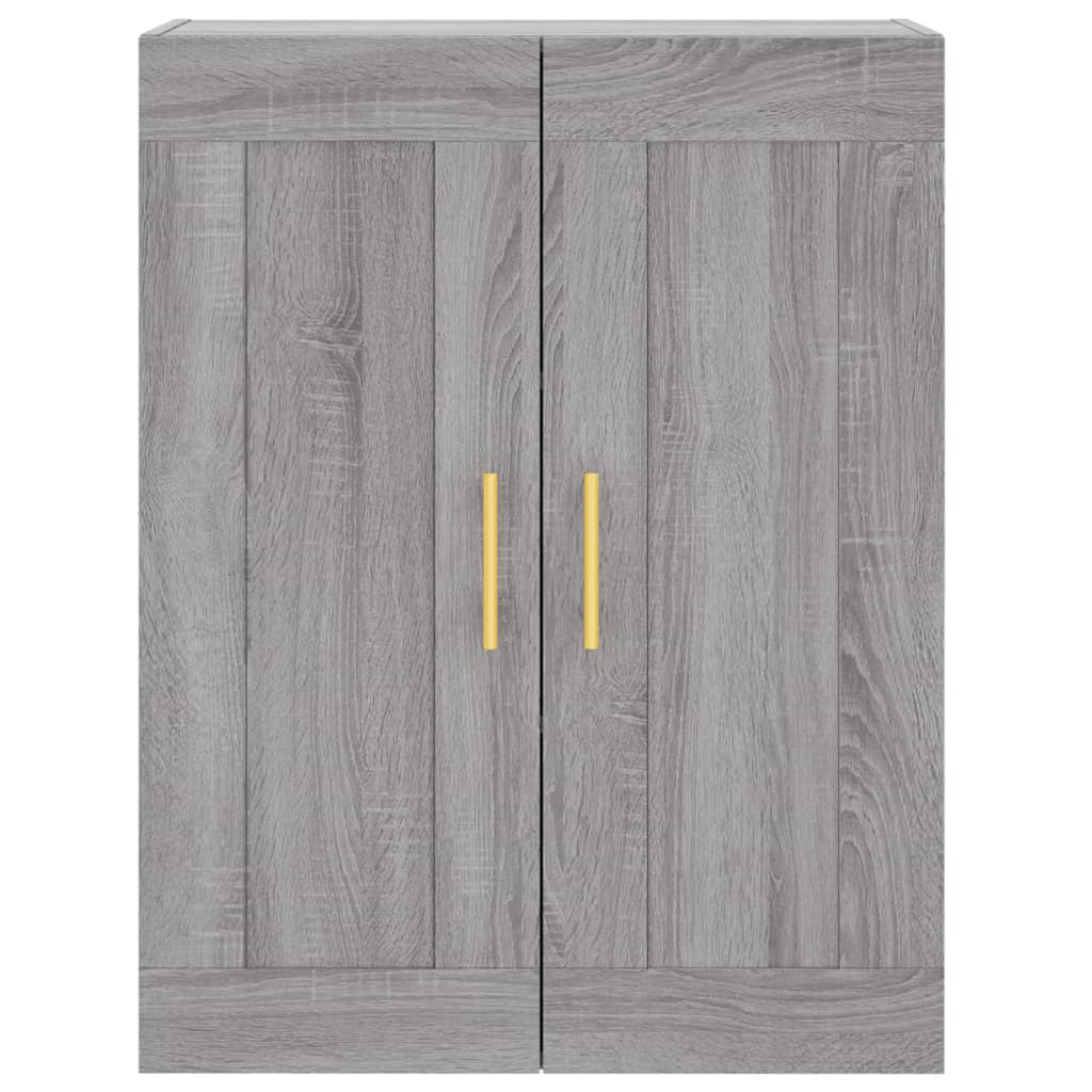 Wandkast 69,5x34x90 cm bewerkt hout grijs sonoma eikenkleurig is nu te koop bij PeponiXL, paradijselijk wonen!