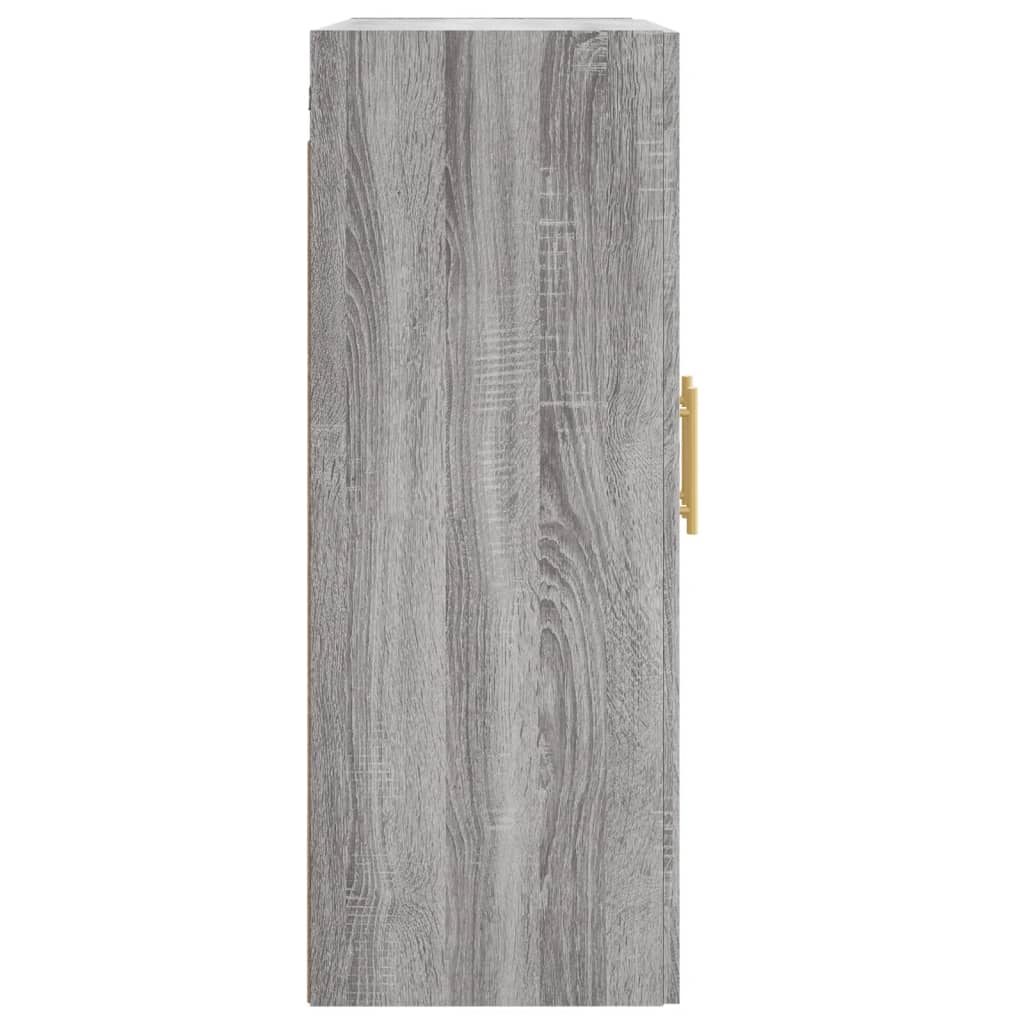 Wandkast 69,5x34x90 cm bewerkt hout grijs sonoma eikenkleurig is nu te koop bij PeponiXL, paradijselijk wonen!