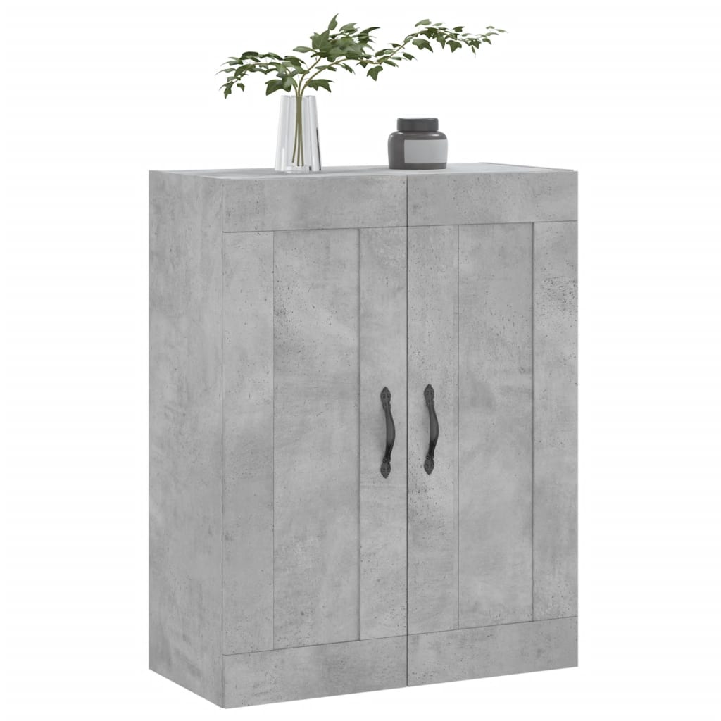Wandkast 69,5x34x90 cm bewerkt hout betongrijs is nu te koop bij PeponiXL, paradijselijk wonen!