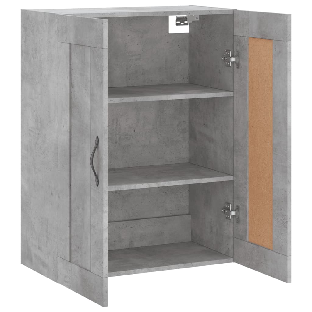 Wandkast 69,5x34x90 cm bewerkt hout betongrijs is nu te koop bij PeponiXL, paradijselijk wonen!