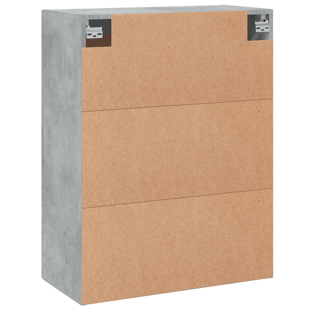 Wandkast 69,5x34x90 cm bewerkt hout betongrijs is nu te koop bij PeponiXL, paradijselijk wonen!