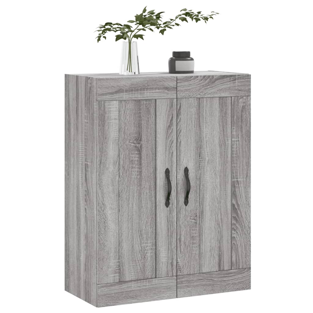 Wandkast 69,5x34x90 cm bewerkt hout grijs sonoma eikenkleurig is nu te koop bij PeponiXL, paradijselijk wonen!