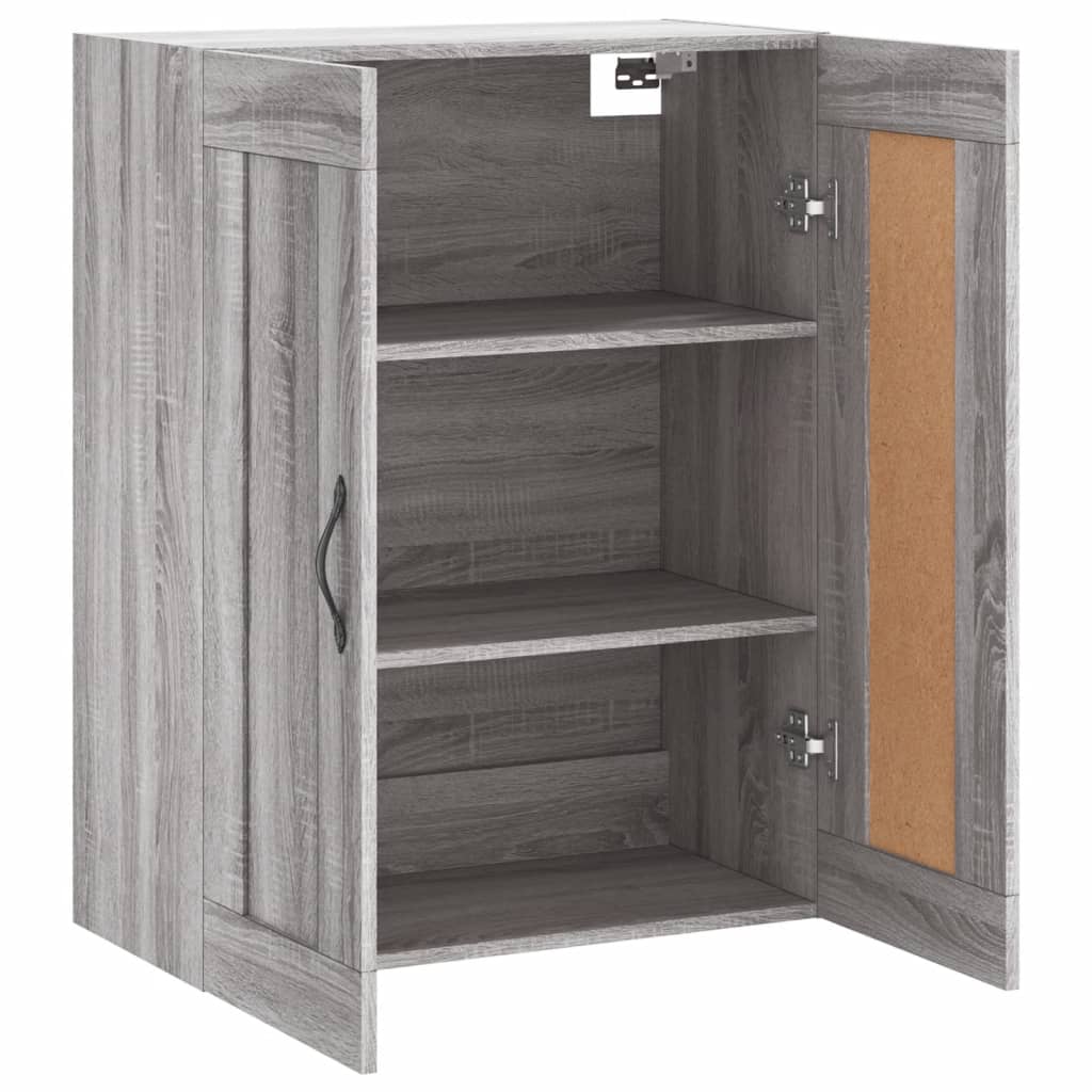 Wandkast 69,5x34x90 cm bewerkt hout grijs sonoma eikenkleurig is nu te koop bij PeponiXL, paradijselijk wonen!
