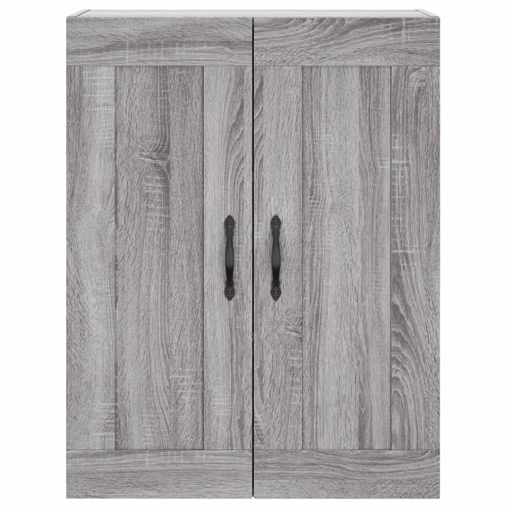 Wandkast 69,5x34x90 cm bewerkt hout grijs sonoma eikenkleurig is nu te koop bij PeponiXL, paradijselijk wonen!