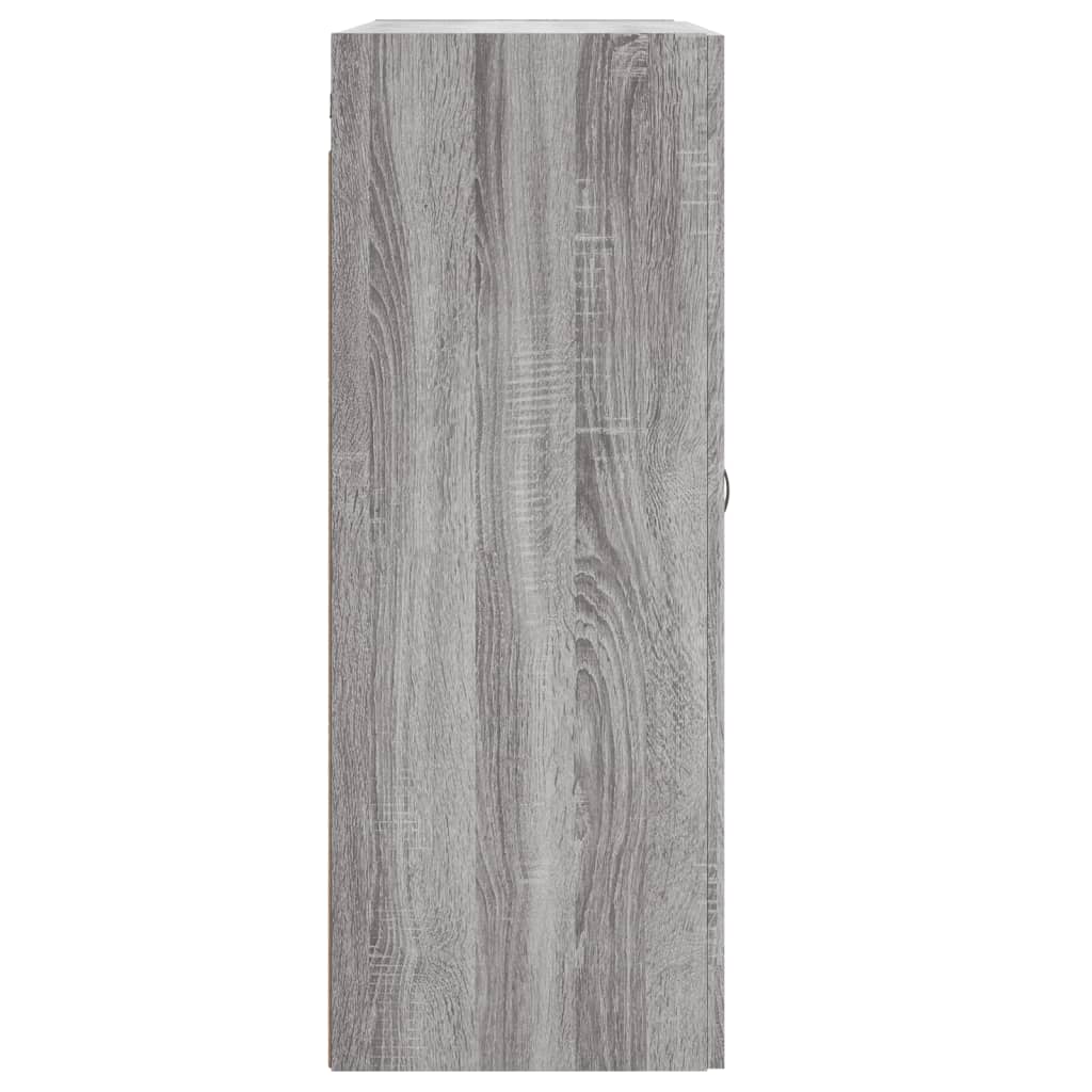 Wandkast 69,5x34x90 cm bewerkt hout grijs sonoma eikenkleurig is nu te koop bij PeponiXL, paradijselijk wonen!