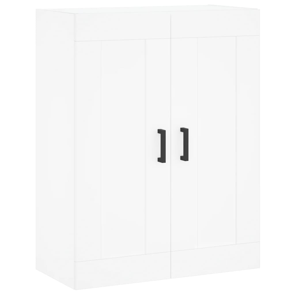 Wandkast 69,5x34x90 cm bewerkt hout wit is nu te koop bij PeponiXL, paradijselijk wonen!
