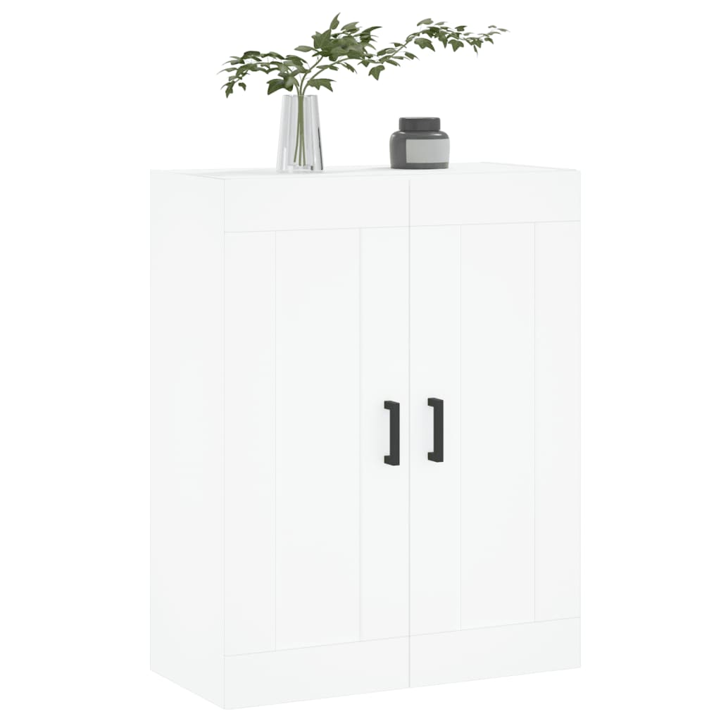 Wandkast 69,5x34x90 cm bewerkt hout wit is nu te koop bij PeponiXL, paradijselijk wonen!