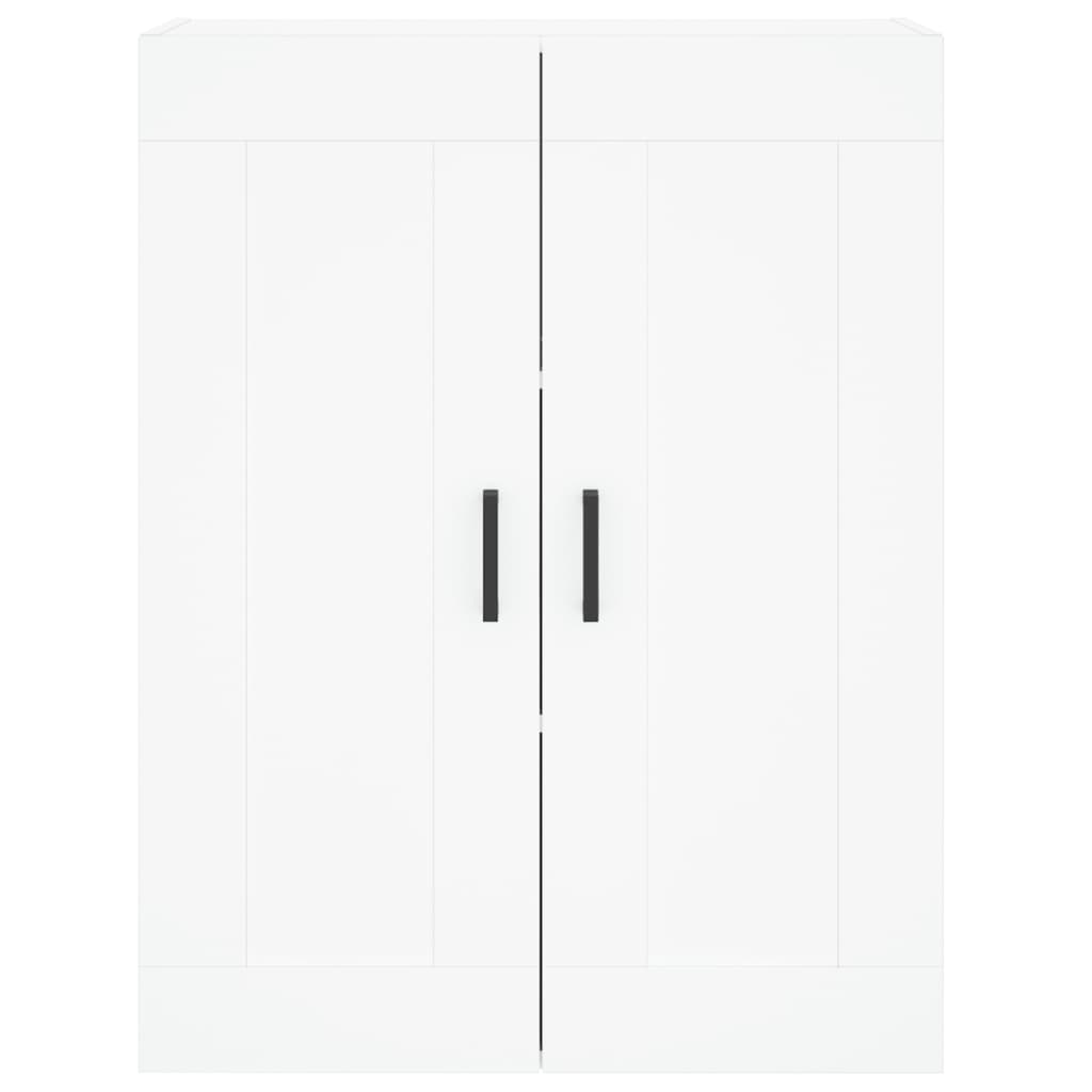 Wandkast 69,5x34x90 cm bewerkt hout wit is nu te koop bij PeponiXL, paradijselijk wonen!