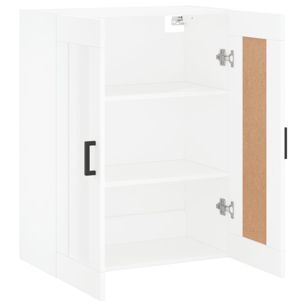 Wandkast 69,5x34x90 cm bewerkt hout wit is nu te koop bij PeponiXL, paradijselijk wonen!