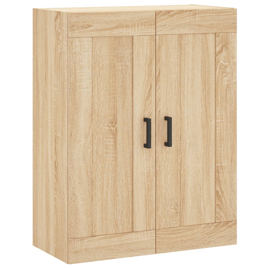 Wandkast 69,5x34x90 cm bewerkt hout sonoma eikenkleurig is nu te koop bij PeponiXL, paradijselijk wonen!
