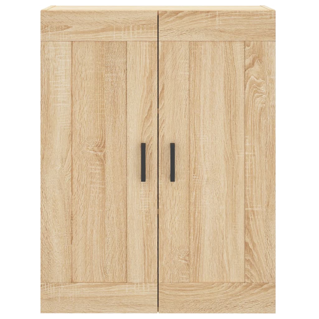 Wandkast 69,5x34x90 cm bewerkt hout sonoma eikenkleurig is nu te koop bij PeponiXL, paradijselijk wonen!