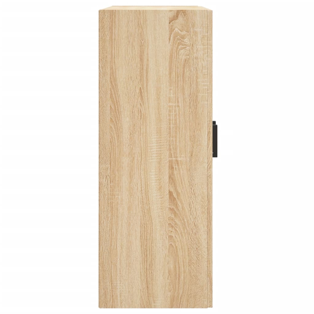 Wandkast 69,5x34x90 cm bewerkt hout sonoma eikenkleurig is nu te koop bij PeponiXL, paradijselijk wonen!